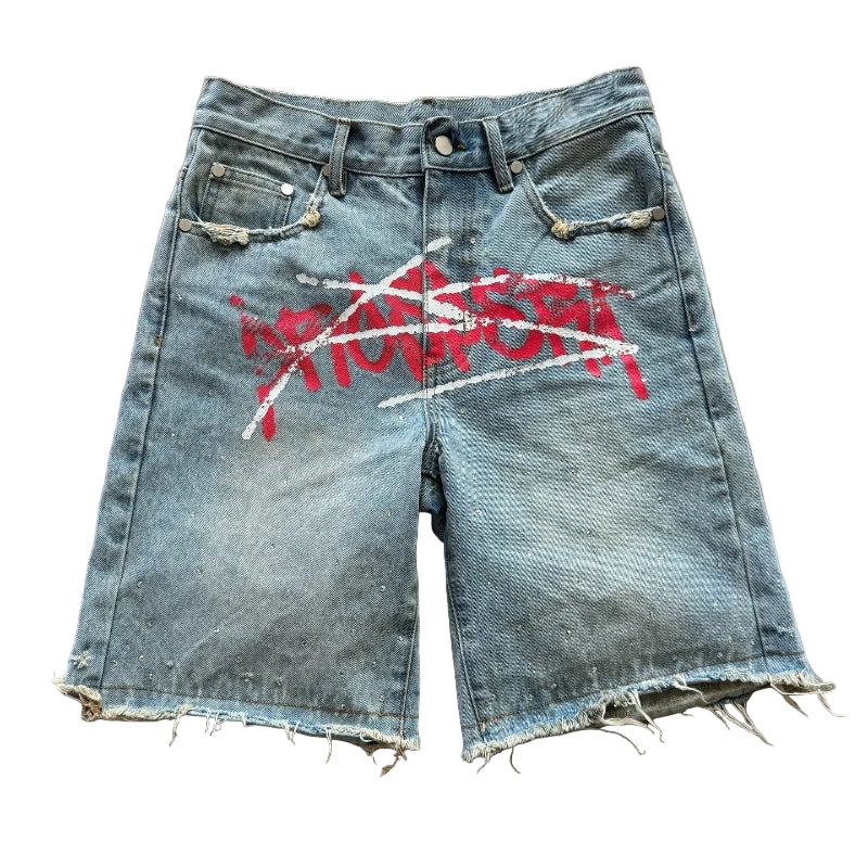 Men's "Graffiti" Denim Shorts