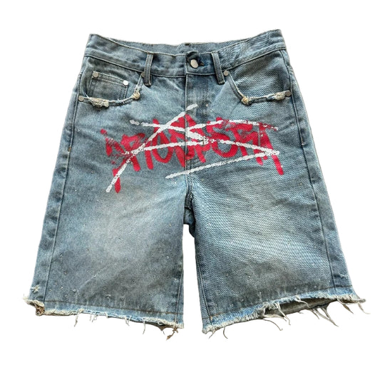 Men's "Graffiti" Denim Shorts