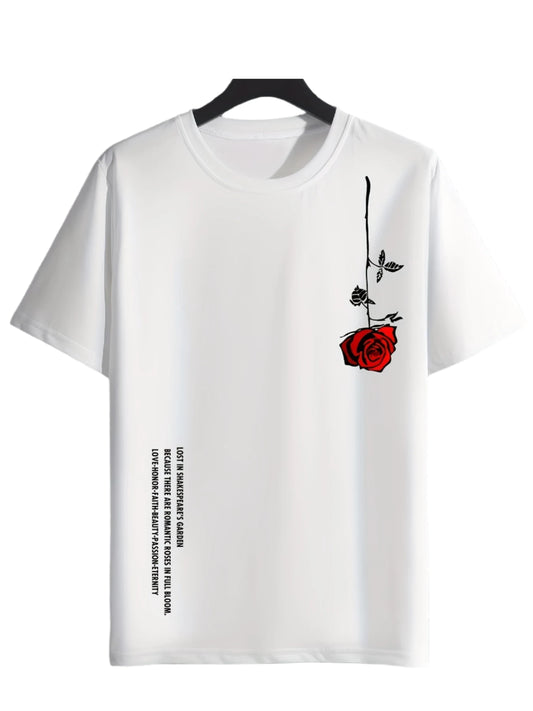 Men's Rose Print T-Shirt