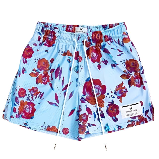 Men's "Ryoko Rain" Oil Painting Shorts